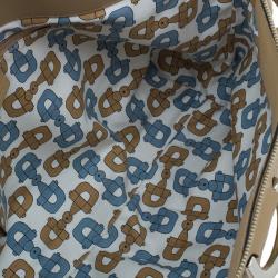 مملوكة مسبقًا Gucci Beige GG Leather D Ring Satchel