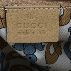 مملوكة مسبقًا Gucci Beige GG Leather D Ring Satchel