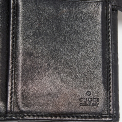 Gucci Black Guccissima Leather Flap Continental Wallet