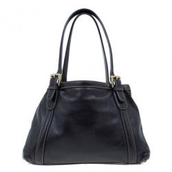 Pre Owned Gucci Brown Leather Britt Medium Tote bag