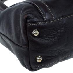 Pre Owned Gucci Brown Leather Britt Medium Tote bag