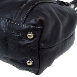 Pre Owned Gucci Brown Leather Britt Medium Tote bag