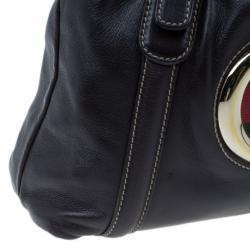 Pre Owned Gucci Brown Leather Britt Medium Tote bag