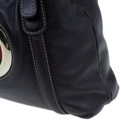 Pre Owned Gucci Brown Leather Britt Medium Tote bag