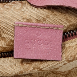 Pre Owned Gucci Beige/Pink GG Canvas And Leather Belt Bag