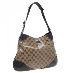 Pre Owned Gucci Beige/Ebony GG Crystal Coated Canvas Hbo