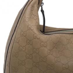 Pre Owned حقيبة غوتشي غوتشيسيما GG توينز هوبو جلد نود وسط