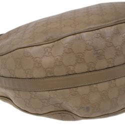 Pre Owned حقيبة غوتشي غوتشيسيما GG توينز هوبو جلد نود وسط