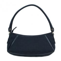 Pre Owned Gucci Black Fabric Small GG Abey Shoulder Bag
