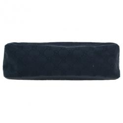 Pre Owned Gucci Black Fabric Small GG Abey Shoulder Bag