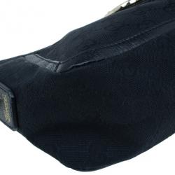 Pre Owned Gucci Black Fabric Small GG Abey Shoulder Bag