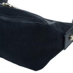 Pre Owned Gucci Black Fabric Small GG Abey Shoulder Bag