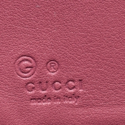 مملوكة مسبقًا Gucci Metallic Pink Microguccissima Leather Continental Wallet