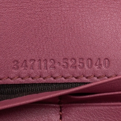 مملوكة مسبقًا Gucci Metallic Pink Microguccissima Leather Continental Wallet