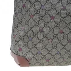 Pre Owned حقيبة توت غوتشي غوتشيسيما ستار جرافيك كانفاس متعددة الألوان