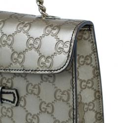 مملوكة مسبقًا Gucci Metallic Gold Guccissima Leather Emily Chain Shoulder Bag