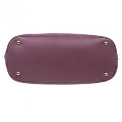 Pre Owned Gucci Purple Leather Medium Bright Bit Tote