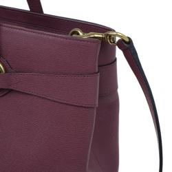 Pre Owned Gucci Purple Leather Medium Bright Bit Tote