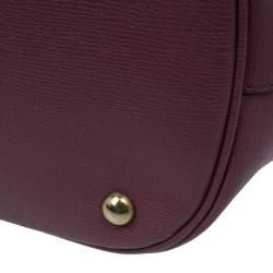 Pre Owned Gucci Purple Leather Medium Bright Bit Tote