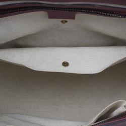 Pre Owned Gucci Purple Leather Medium Bright Bit Tote