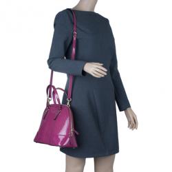 مملوكة مسبقًا Gucci Pink Patent Nice Microguccissima Top Handle Bag