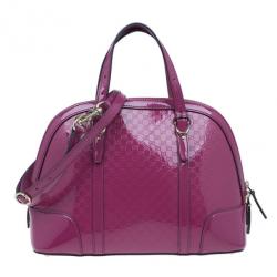 مملوكة مسبقًا Gucci Pink Patent Nice Microguccissima Top Handle Bag