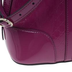 مملوكة مسبقًا Gucci Pink Patent Nice Microguccissima Top Handle Bag