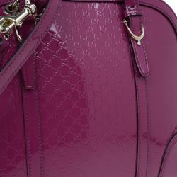 مملوكة مسبقًا Gucci Pink Patent Nice Microguccissima Top Handle Bag