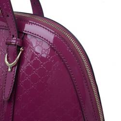 مملوكة مسبقًا Gucci Pink Patent Nice Microguccissima Top Handle Bag
