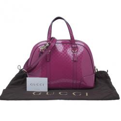 مملوكة مسبقًا Gucci Pink Patent Nice Microguccissima Top Handle Bag