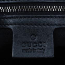 مملوكة مسبقًا حقيبة غوتشي ميتالك جلد أسود صغيرة جالاكسي هوبو