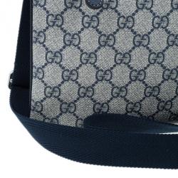 Pre Owned حقيبة غوتشي سوبريم فلات GG  ماسنجر كانفاس مونوجرام