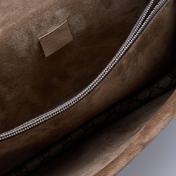 Gucci Beige GG Supreme Canvas and Suede Medium Dionysus Shoulder Bag