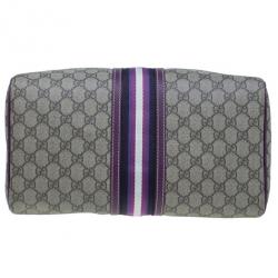 Pre Owned Gucci Limited Edition Purple Stripe GG Monogram Joy Boston Bag