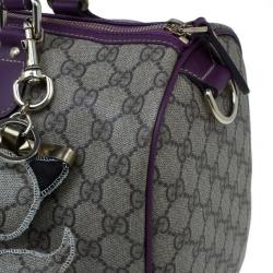 Pre Owned Gucci Limited Edition Purple Stripe GG Monogram Joy Boston Bag
