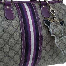 Pre Owned Gucci Limited Edition Purple Stripe GG Monogram Joy Boston Bag
