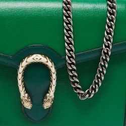 مملوكة مسبقًا محفظة غوتشي ديونيسوس جلد أسود صغيرة بسلسلة