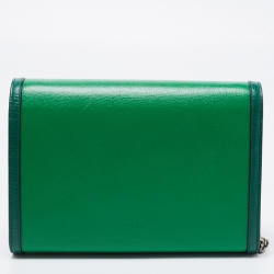 مملوكة مسبقًا محفظة غوتشي ديونيسوس جلد أسود صغيرة بسلسلة