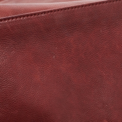 Pre Owned Gucci Beige/Maroon GG Canvas and Leather Medium Marrakech Tassel Messenger Bag