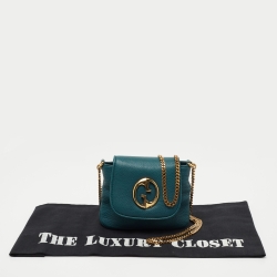 Pre Owned حقيبة كروس غوتشي 1973  جلد سوداء بحمالة كتف