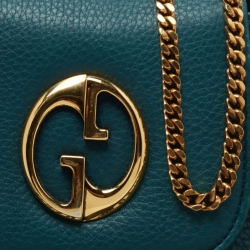 Pre Owned حقيبة كروس غوتشي 1973  جلد سوداء بحمالة كتف