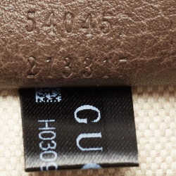 Pre Owned Gucci Beige/Brown GG Supreme Canvas and Leather Ophidia Bucket Bag