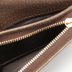 Pre Owned Gucci Beige GG Supreme Canvas Tiger Card Case