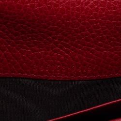 مملوكة مسبقًا Gucci Brown/Red GG Canvas and Leather Flap Continental Wallet