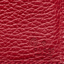 مملوكة مسبقًا Gucci Brown/Red GG Canvas and Leather Flap Continental Wallet