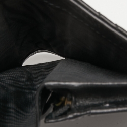 Pre Owned  حافظة بطاقات غوتشي جي جي مارمونت GG جلد ماتيلاس أسود