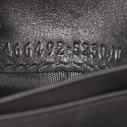 Pre Owned  حافظة بطاقات غوتشي جي جي مارمونت GG جلد ماتيلاس أسود