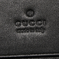 Pre Owned  حافظة بطاقات غوتشي جي جي مارمونت GG جلد ماتيلاس أسود