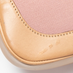 مملوكة مسبقًا Gucci Pink/Beige Canvas and Leather Small Jackie O Hobo
