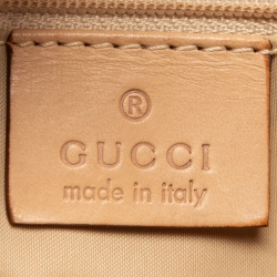 مملوكة مسبقًا Gucci Pink/Beige Canvas and Leather Small Jackie O Hobo